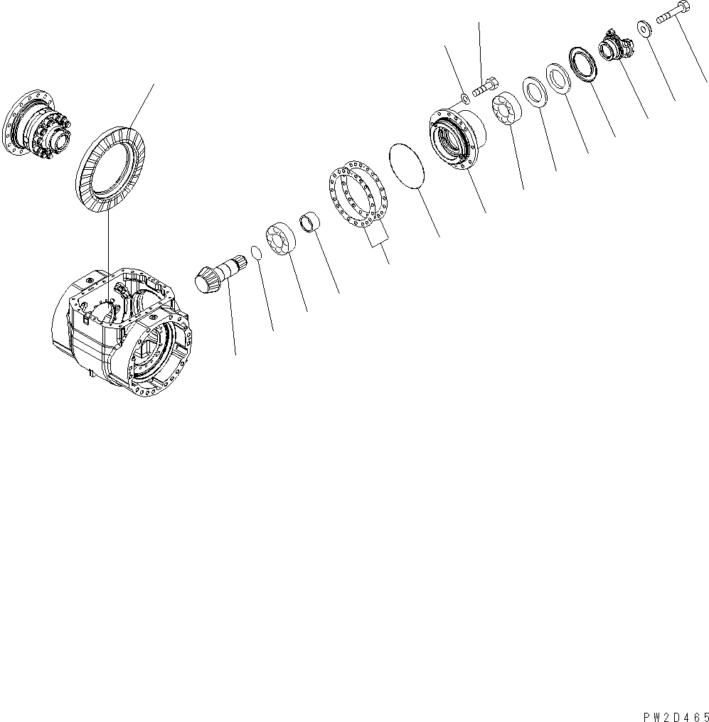 Схема запчастей Komatsu WA430-6 - ПЕРЕДНИЙ МОСТ (ДИФФЕРЕНЦ.) (/) F POWER TRANSMITTING СИСТЕМА