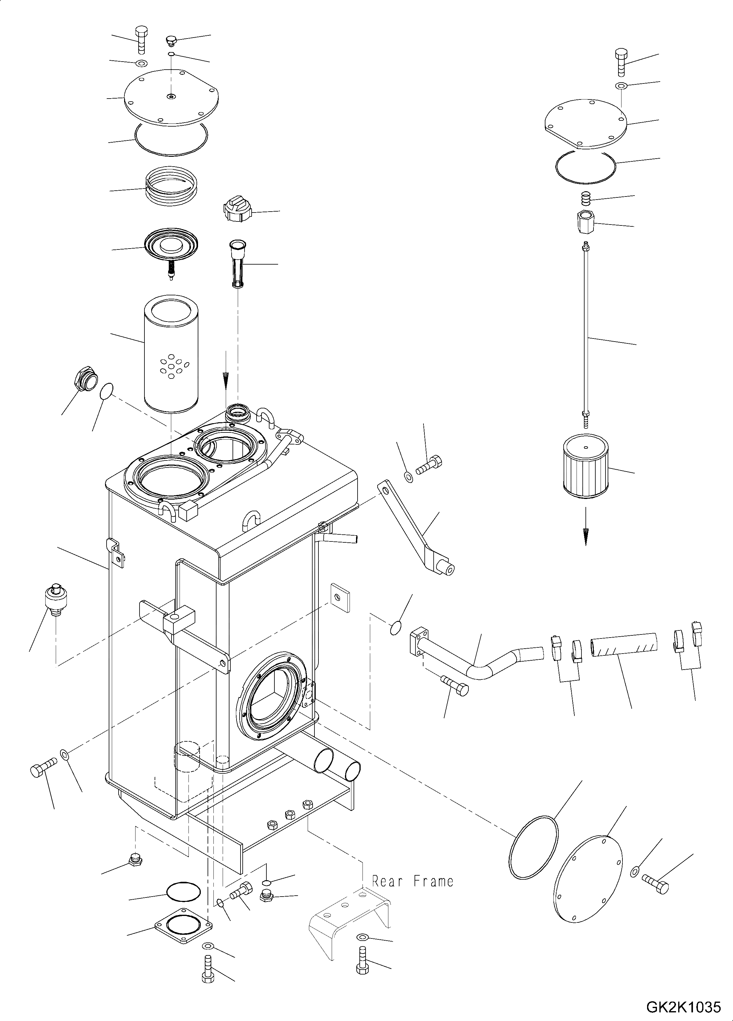 Схема запчастей Komatsu WA430-6 - ГИДР. БАК. H ГИДРАВЛИКА