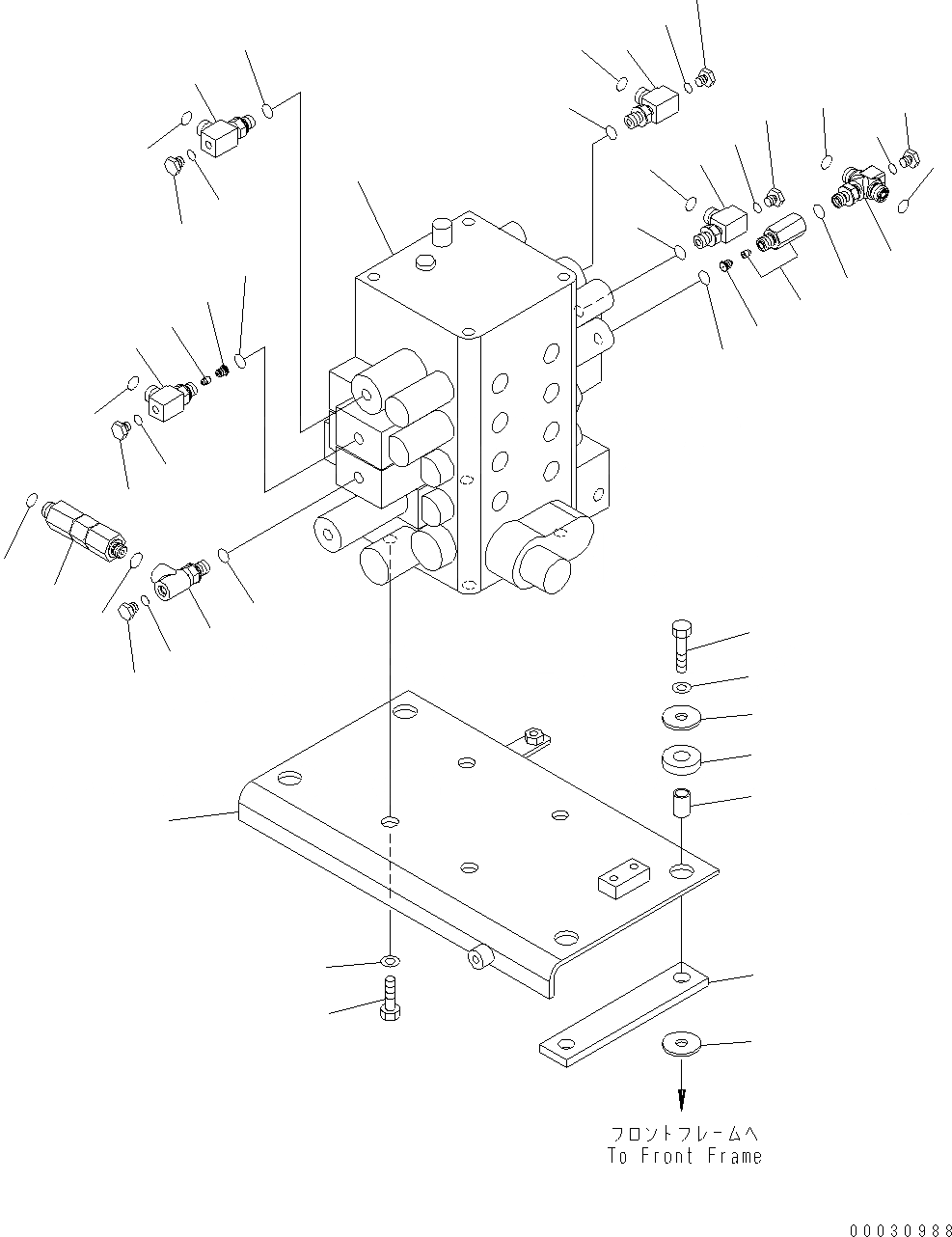 Схема запчастей Komatsu WA430-6 - ОСНОВН. КЛАПАН (3-Х СЕКЦИОНН. КЛАПАН) (/) H ГИДРАВЛИКА