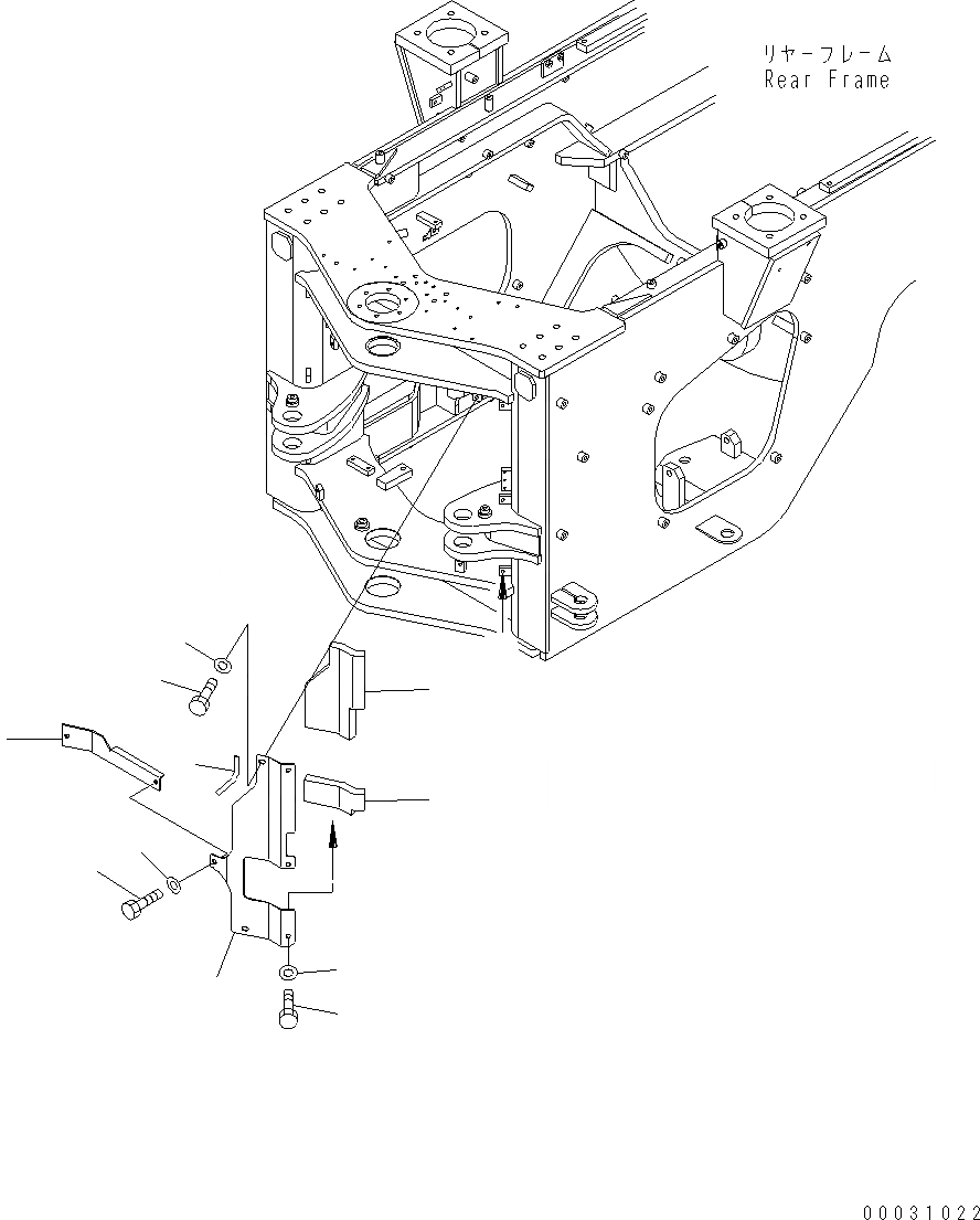 Схема запчастей Komatsu WA430-6 - БЛОКИР. ШАНГА И КРЫШКА(DYNAMIC NOISE COVER) J РАМА И ITS КОМПОНЕНТЫ