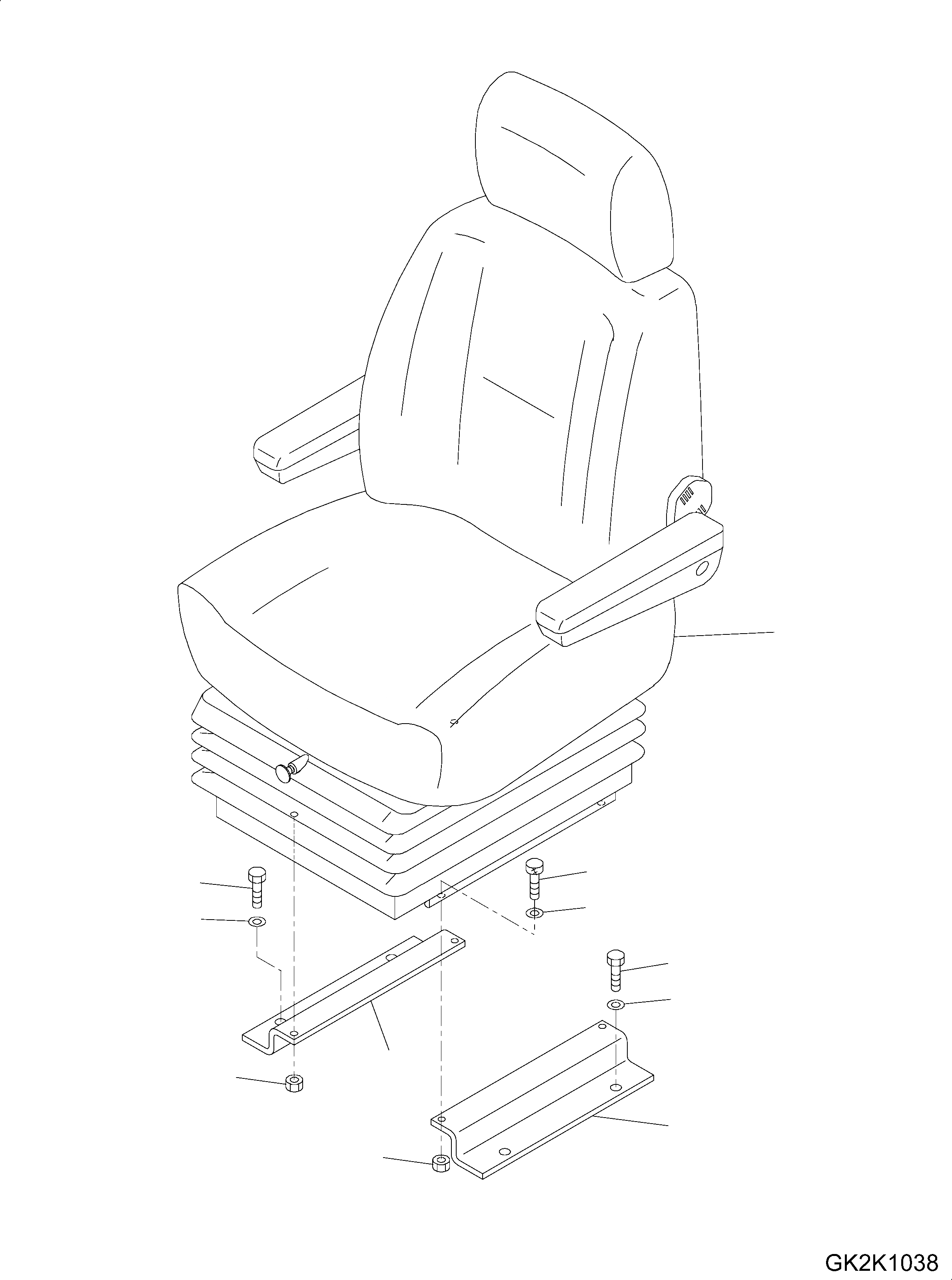 Схема запчастей Komatsu WA430-6 - OPERATORґS СИДЕНЬЕ (ВОЗД. ПОДВЕСКА) (ПОДОГРЕВED) K OPERATORґS ОБСТАНОВКА И СИСТЕМА УПРАВЛЕНИЯ