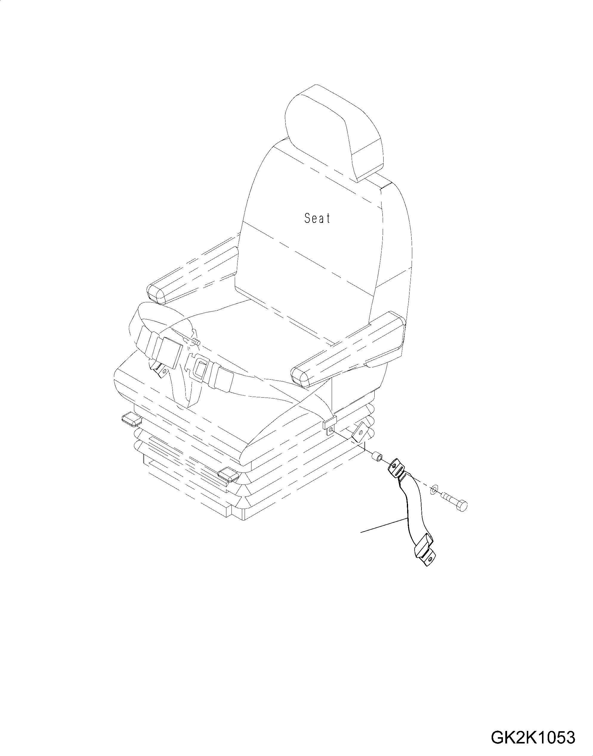 Схема запчастей Komatsu WA430-6 - РЕМЕНЬ БЕЗОПАСНОСТИ (ДОПОЛН.) K OPERATORґS ОБСТАНОВКА И СИСТЕМА УПРАВЛЕНИЯ