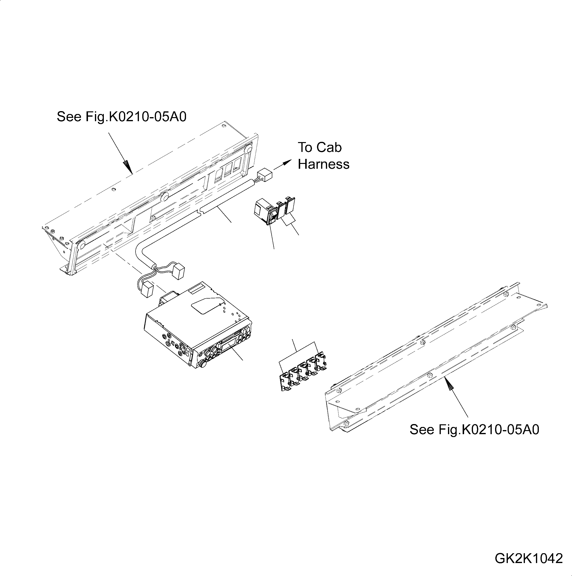 Схема запчастей Komatsu WA430-6 - КАБИНА ROPS (РАДИО) K OPERATORґS ОБСТАНОВКА И СИСТЕМА УПРАВЛЕНИЯ