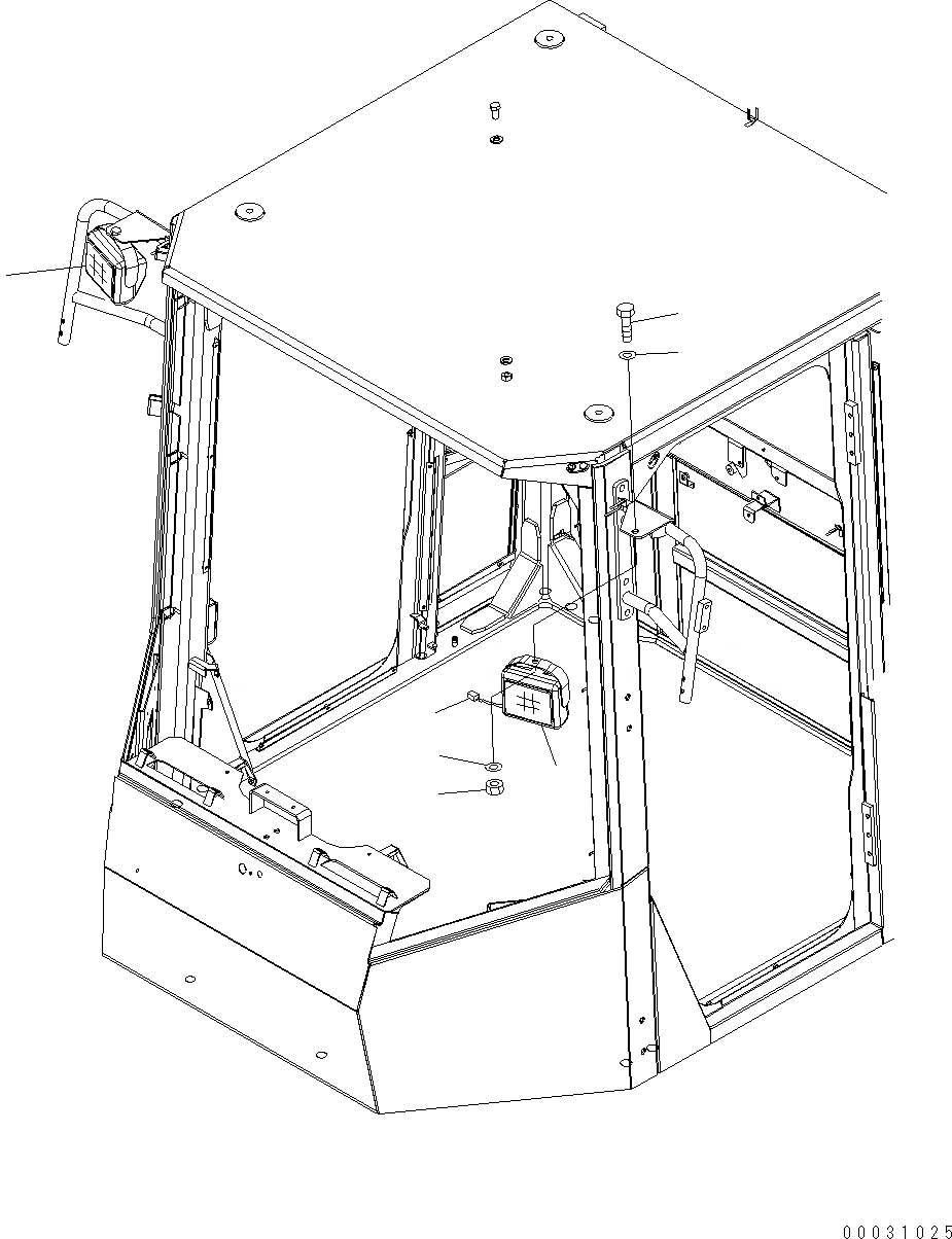 Схема запчастей Komatsu WA430-6 - КАБИНА ROPS (ЛАМПА РАБОЧ. ОСВЕЩЕНИЯ) K OPERATORґS ОБСТАНОВКА И СИСТЕМА УПРАВЛЕНИЯ