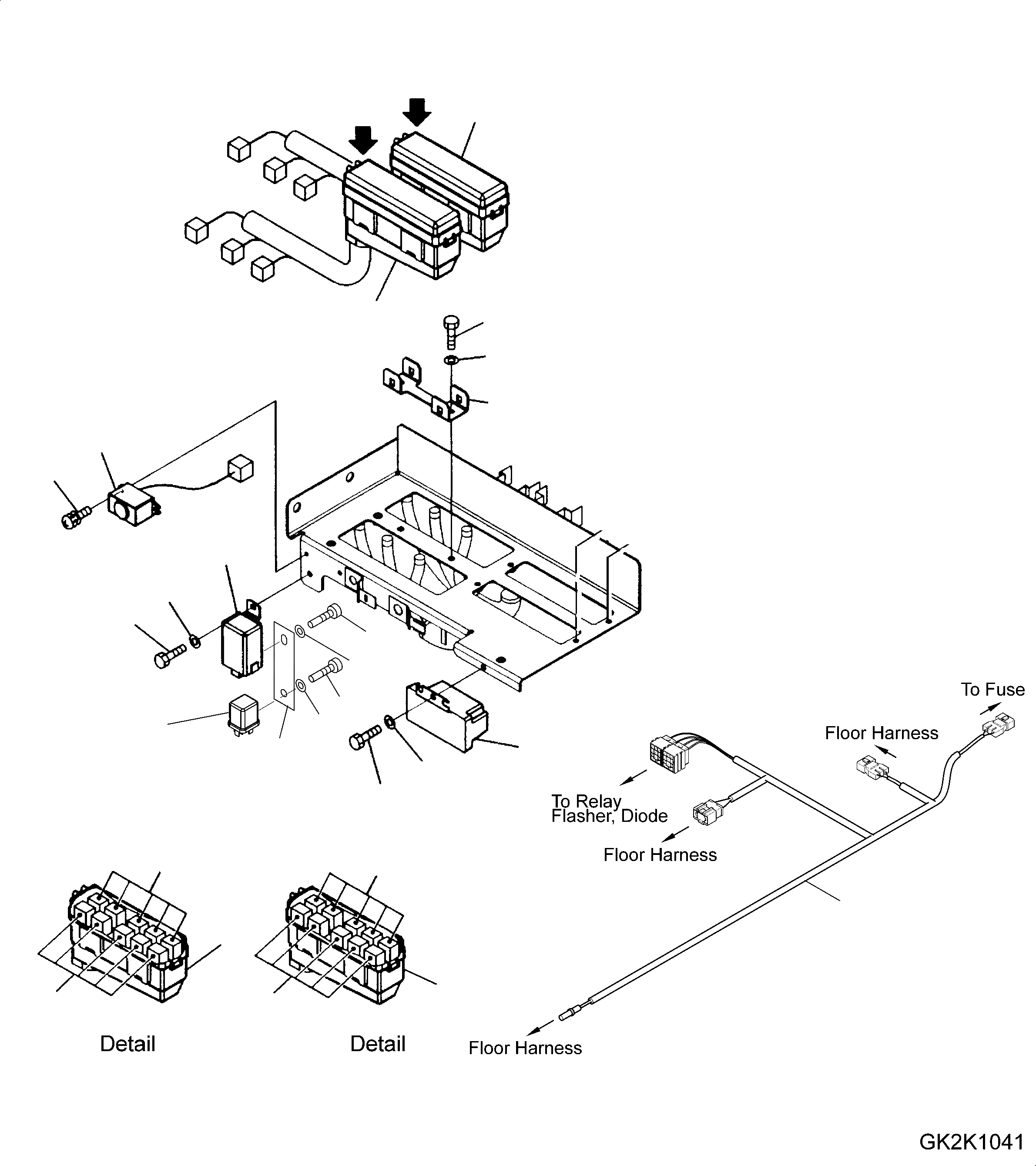 Схема запчастей Komatsu WA430-6 - ОСНОВН. КОНСТРУКЦИЯ (РЕЛЕ) K OPERATORґS ОБСТАНОВКА И СИСТЕМА УПРАВЛЕНИЯ