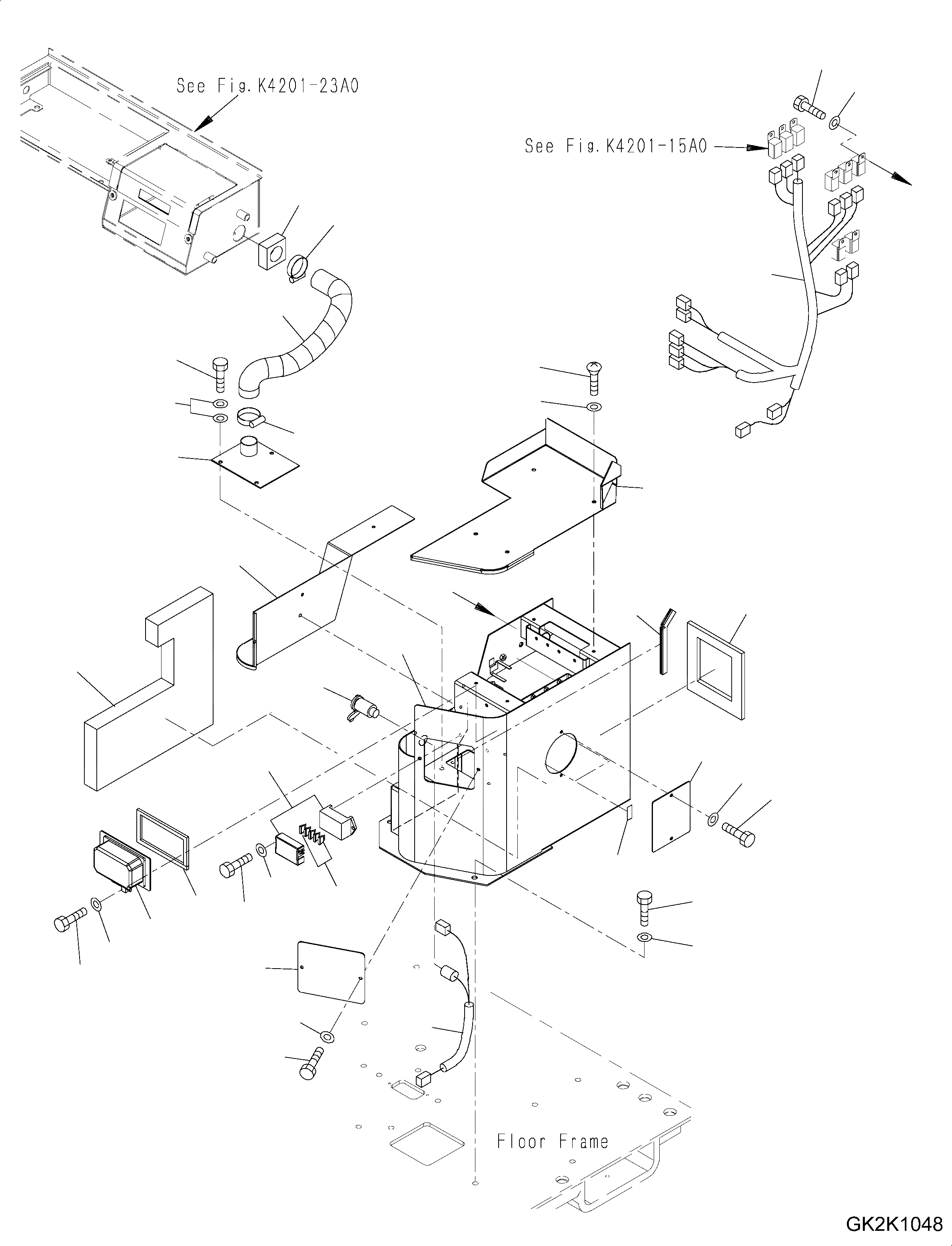 Схема запчастей Komatsu WA430-6 - КОНСОЛЬН. БЛОК (LHS) (С JOY-STICK РУЛЕВ. УПРАВЛЕНИЕ) K OPERATORґS ОБСТАНОВКА И СИСТЕМА УПРАВЛЕНИЯ