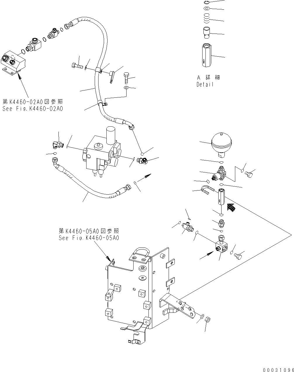 Схема запчастей Komatsu WA430-6 - УПРАВЛ-Е ТОРМОЗОМ (РУЛЕВ. УПРАВЛЕНИЕ P.P.C. ТРУБЫ) K OPERATORґS ОБСТАНОВКА И СИСТЕМА УПРАВЛЕНИЯ