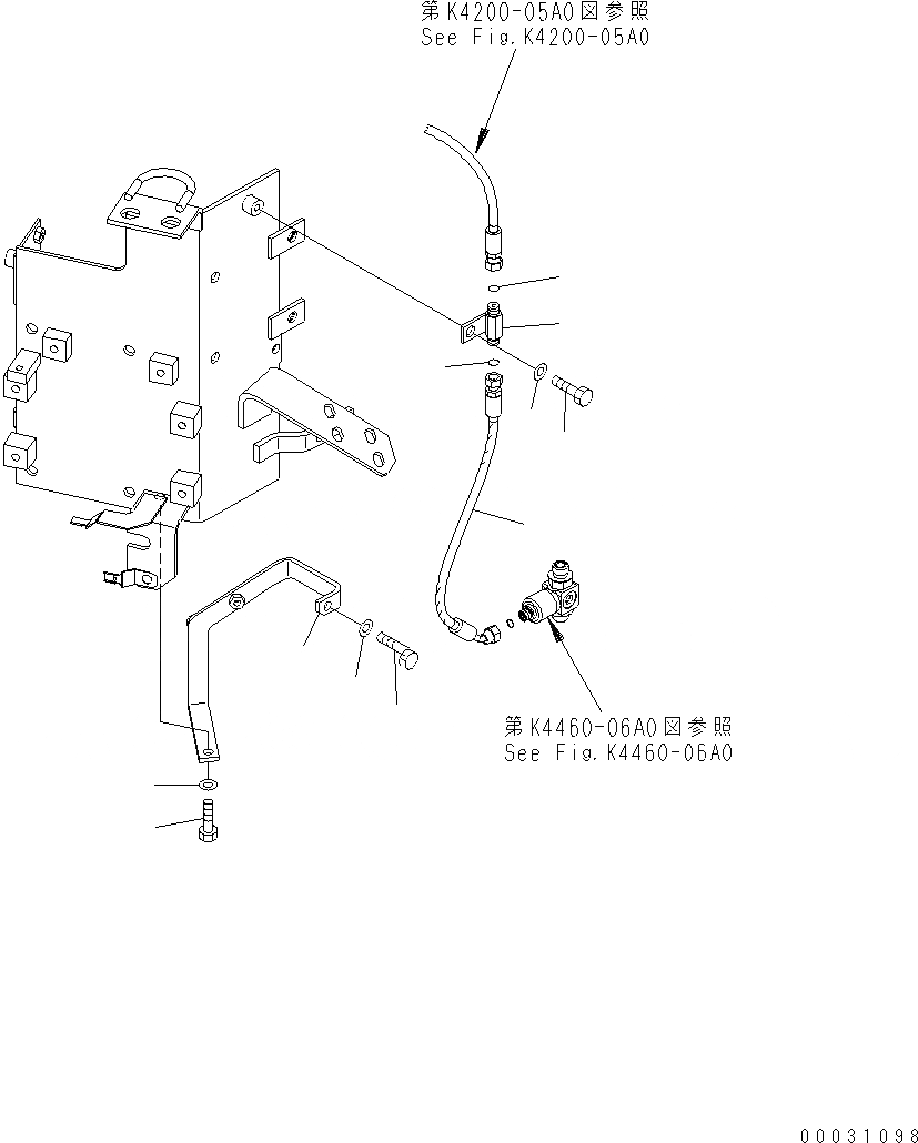 Схема запчастей Komatsu WA430-6 - УПРАВЛ-Е ТОРМОЗОМ (P.P.C. ЛИНИЯ И ШЛАНГИ) K OPERATORґS ОБСТАНОВКА И СИСТЕМА УПРАВЛЕНИЯ