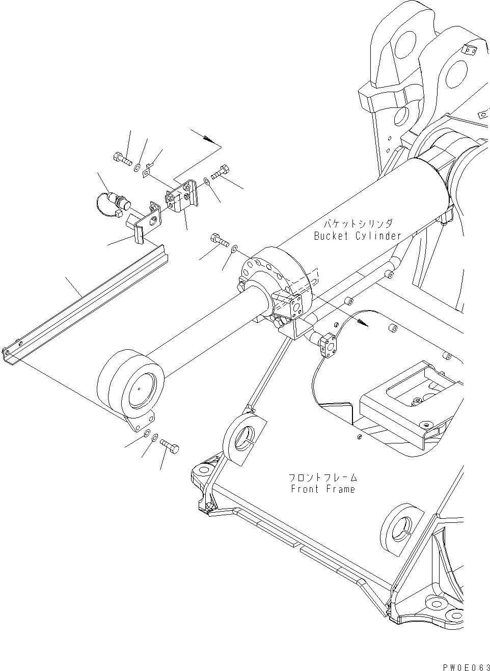 Схема запчастей Komatsu WA430-6 - КОВШ ПОЗИЦИОНЕР K OPERATORґS ОБСТАНОВКА И СИСТЕМА УПРАВЛЕНИЯ