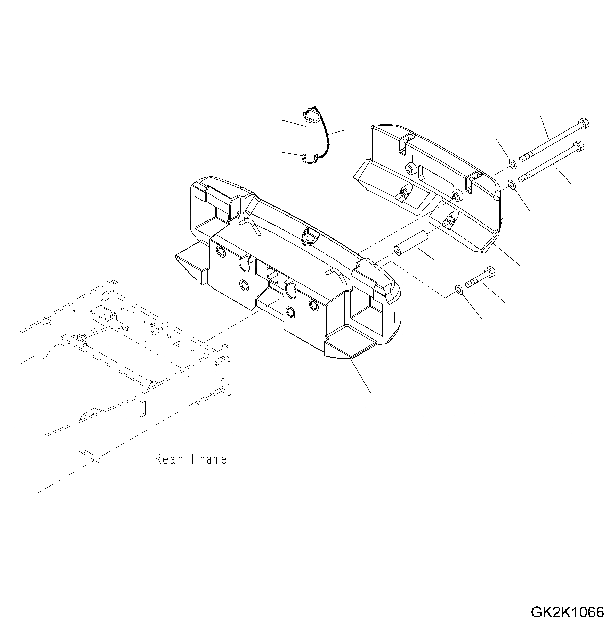 Схема запчастей Komatsu WA430-6 - ПРОТИВОВЕС (С ДОПОЛНИТ.TIONAL ВЕС) M ЧАСТИ КОРПУСАS И КРЫШКИ