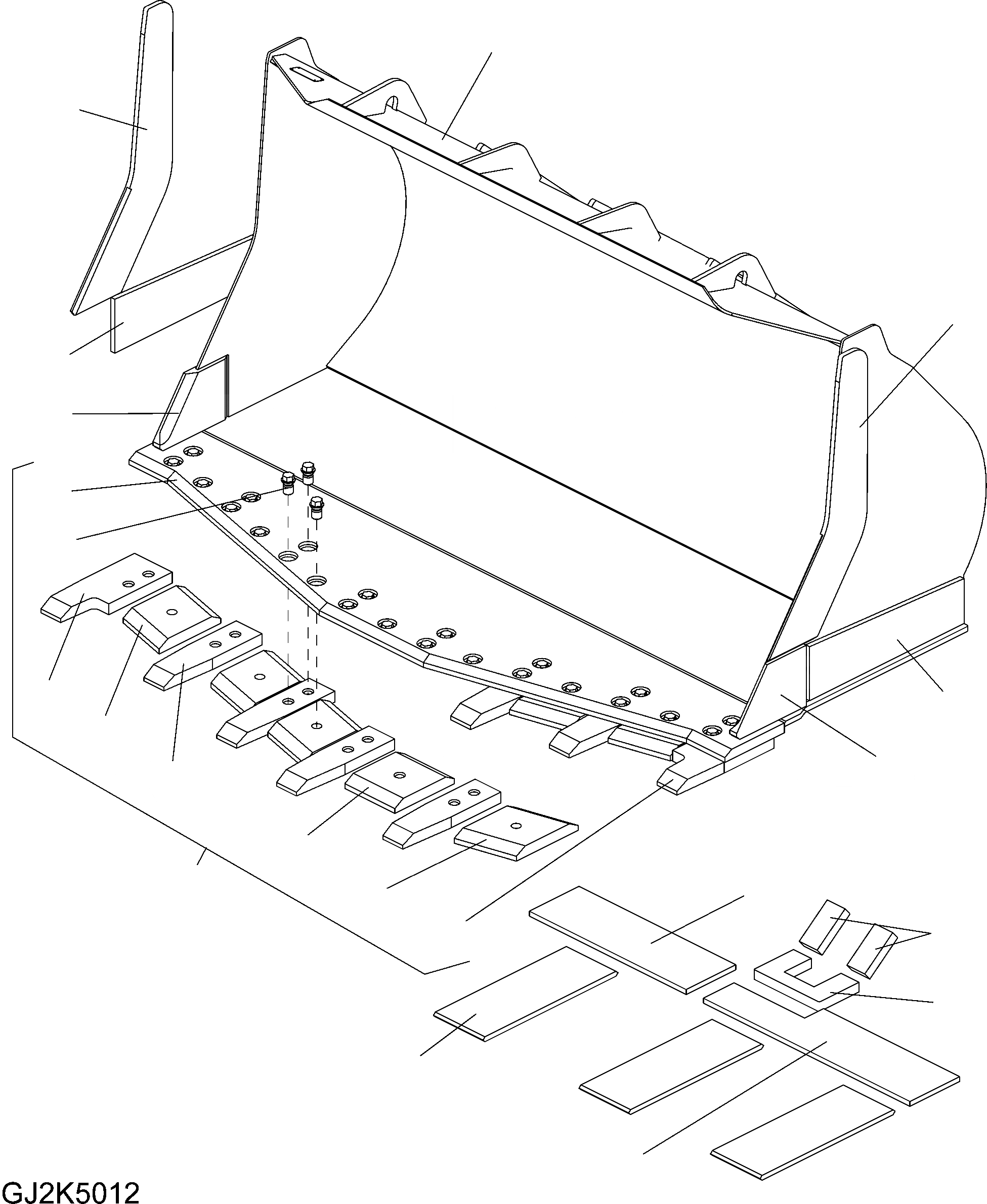 Схема запчастей Komatsu WA430-6 - HD-КОВШ .CBM (. M) (KVX-СИСТЕМА / TRAP.) T РАБОЧЕЕ ОБОРУДОВАНИЕ