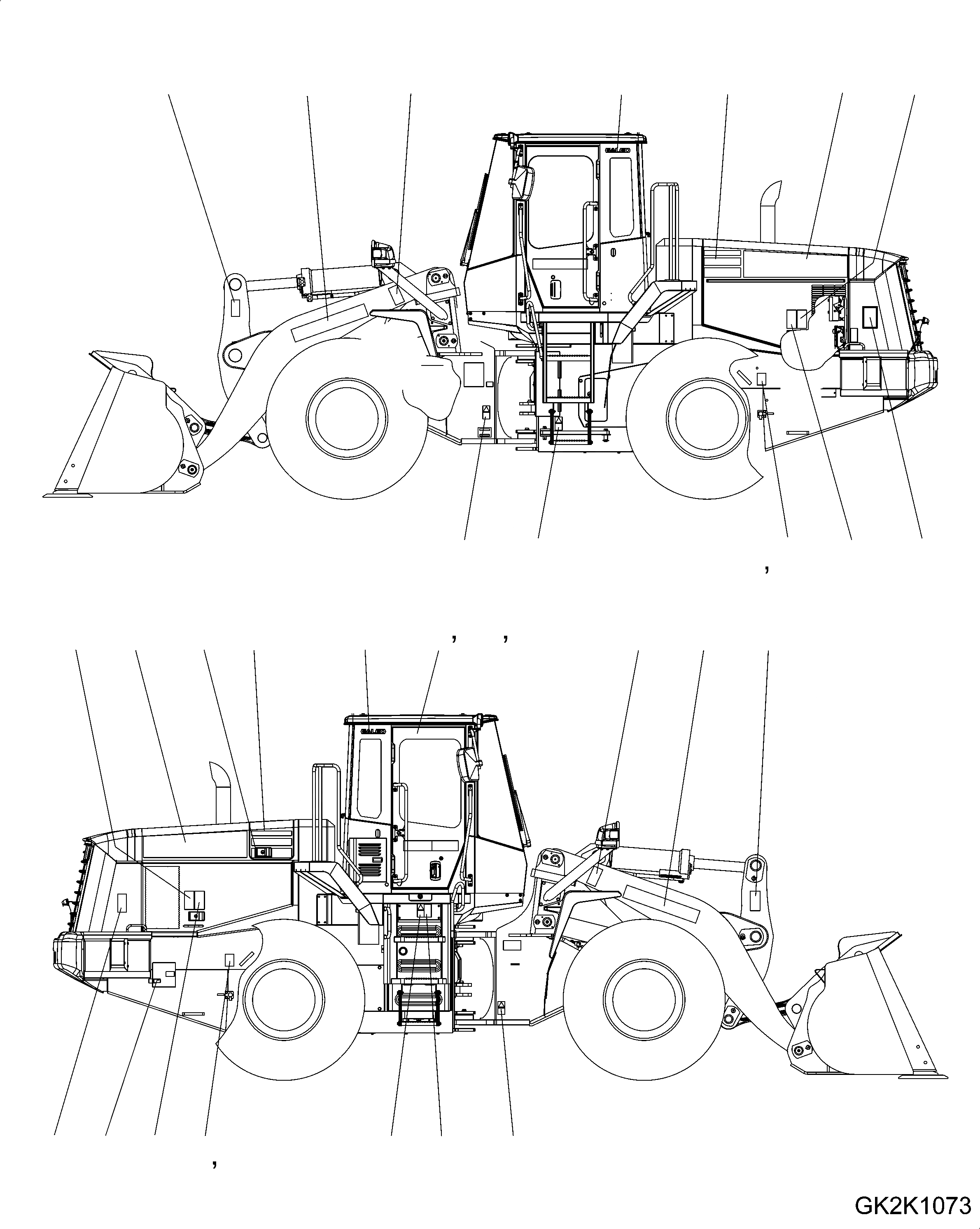 Схема запчастей Komatsu WA430-6 - ТАБЛИЧКИ (COMMON ЧАСТИ) (/) U МАРКИРОВКА