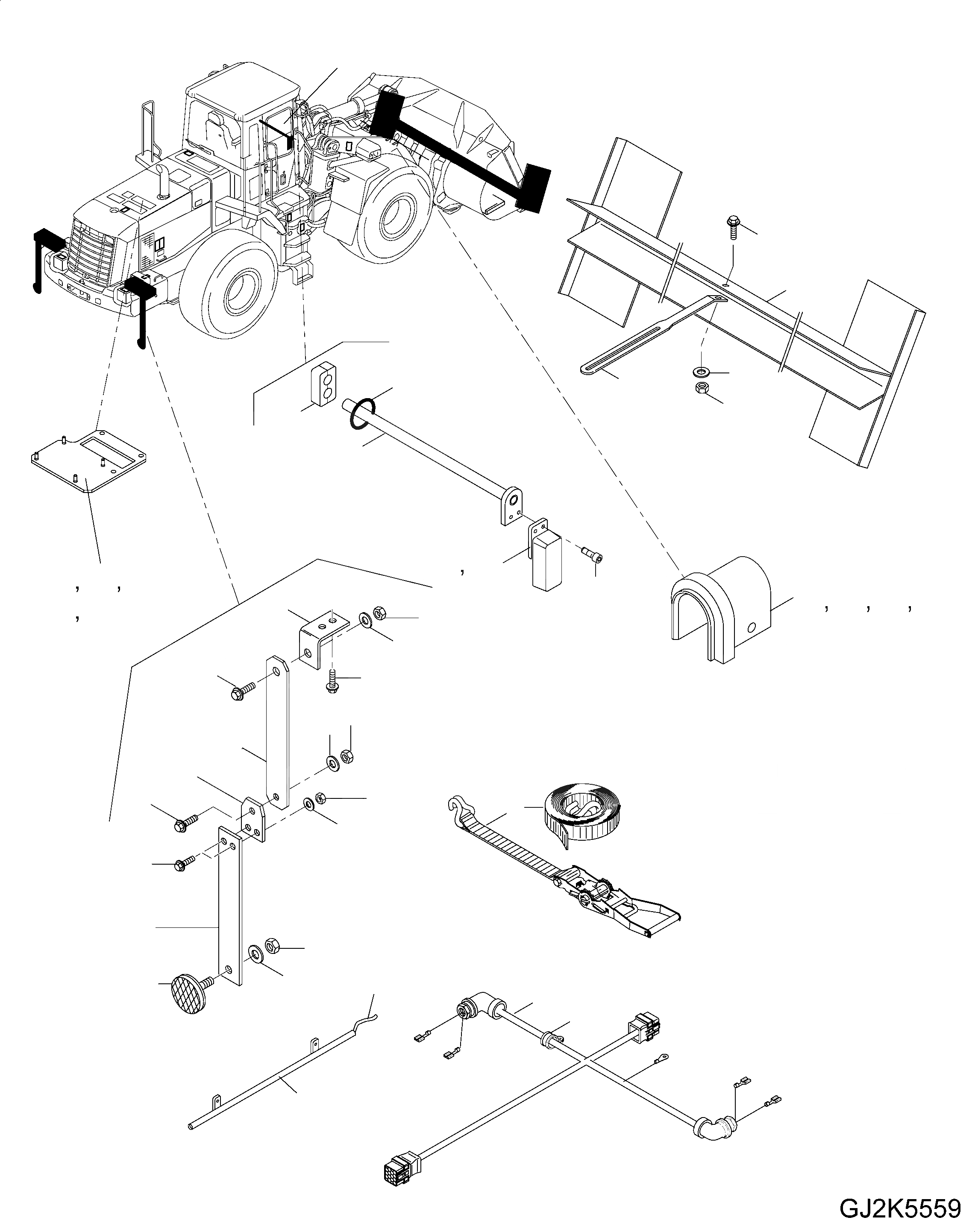 Схема запчастей Komatsu WA430-6 - СПЕЦ. ОБОРУД-Е ITALY V ВСПОМОГ. ЧАСТИ И ИНСТРУМЕНТ