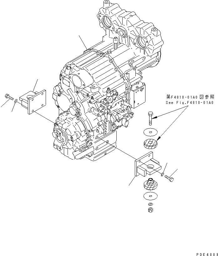 Схема запчастей Komatsu WA450-3 - ГИДРОТРАНСФОРМАТОР И ТРАНСМИССИЯ (МОНТАЖНЫЙ КАРКАС) СИЛОВАЯ ПЕРЕДАЧА
