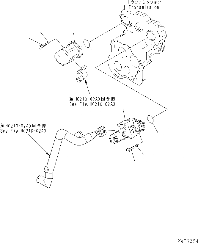 Схема запчастей Komatsu WA450-3 - ГИДР. НАСОС. (КРЕПЛЕНИЕ ГИДР. НАСОСА) ГИДРАВЛИКА