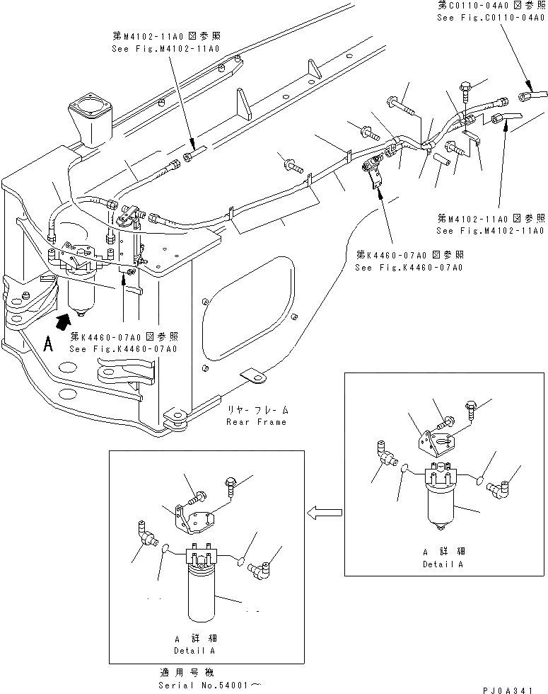 Схема запчастей Komatsu WA450-3 - УПРАВЛ-Е ТОРМОЗОМ (ЛИНИЯ ОхЛАжДЕНИЯ ТОРМОЗОВ) (/) КАБИНА ОПЕРАТОРА И СИСТЕМА УПРАВЛЕНИЯ