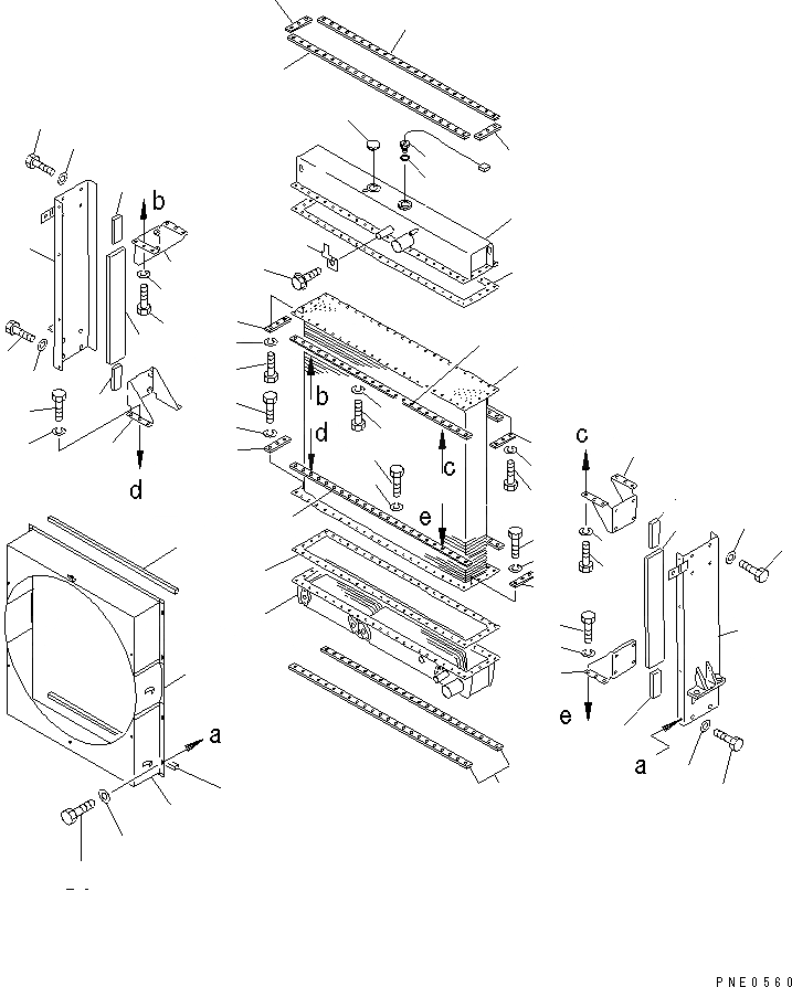 Схема запчастей Komatsu WA450-3A-S - РАДИАТОР(№-) КОМПОНЕНТЫ ДВИГАТЕЛЯ И ЭЛЕКТРИКА