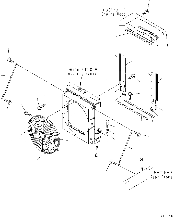 Схема запчастей Komatsu WA450-3A-S - ЗАЩИТА РАДИАТОРА AND КРЕПЛЕНИЕ(№-) КОМПОНЕНТЫ ДВИГАТЕЛЯ И ЭЛЕКТРИКА