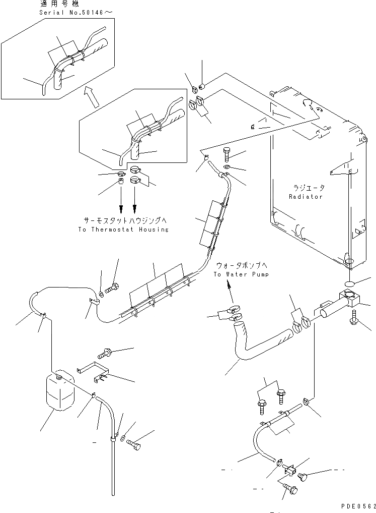 Схема запчастей Komatsu WA450-3A-S - СИСТЕМА ТРУБ РАДИАТОРА(№-) КОМПОНЕНТЫ ДВИГАТЕЛЯ И ЭЛЕКТРИКА