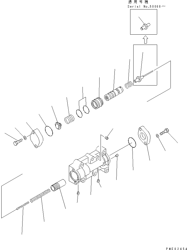 Схема запчастей Komatsu WA450-3A-S - ТРАНСМИССИЯ MODULATE КЛАПАН(№-) ТРАНСМИССИЯ