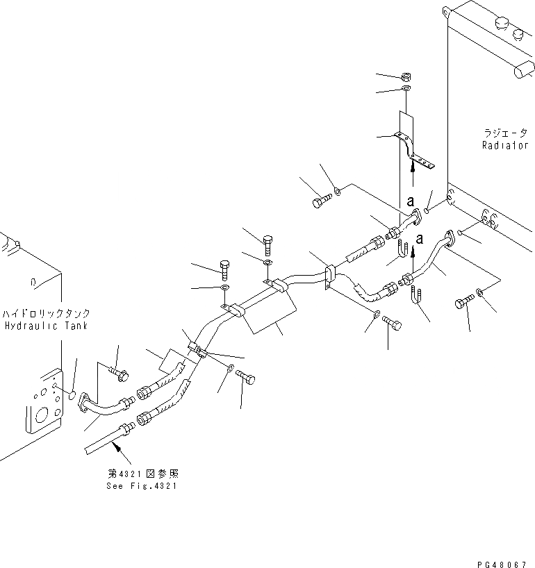 Схема запчастей Komatsu WA450-3A-S - ГИДРОЛИНИЯ (ОХЛАЖДЕНИЕ СИСТЕМЫ ПОВОРОТА) (/)(№-) РУЛЕВ. УПРАВЛЕНИЕ И СИСТЕМА УПРАВЛЕНИЯ
