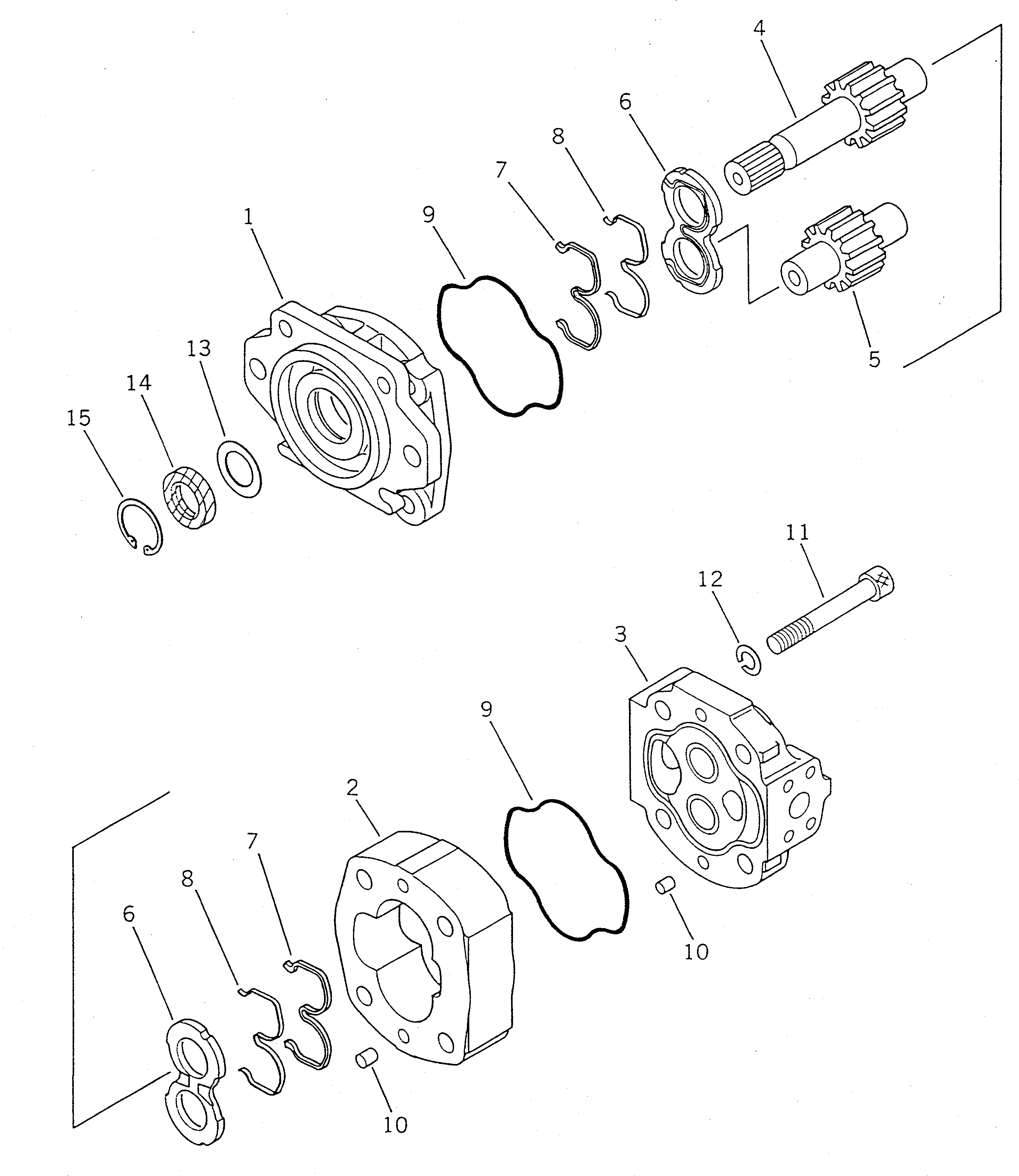 Схема запчастей Komatsu WA450-1 - НАСОС РУЛЕВ. УПРАВЛ-Я(№-9999) РУЛЕВ. УПРАВЛЕНИЕ И СИСТЕМА УПРАВЛЕНИЯS