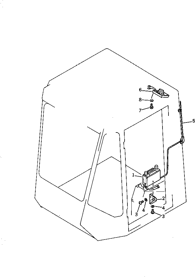 Схема запчастей Komatsu WA450-1 - РАДИО РАМА И ЧАСТИ КОРПУСА