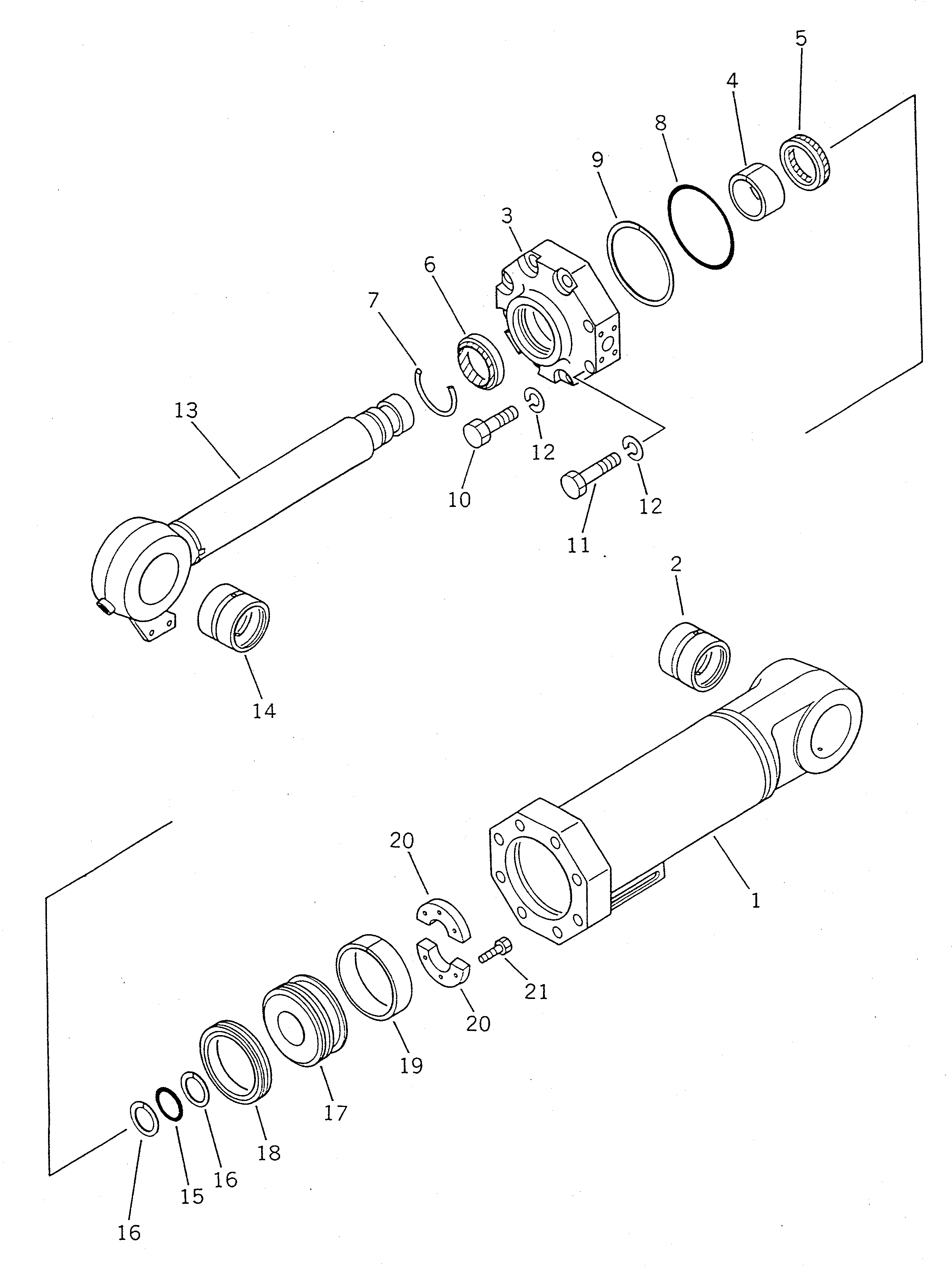 Схема запчастей Komatsu WA450-1 - ГИДРОЦИЛИНДР КОВША(№-9999) УПРАВЛ-Е РАБОЧИМ ОБОРУДОВАНИЕМ
