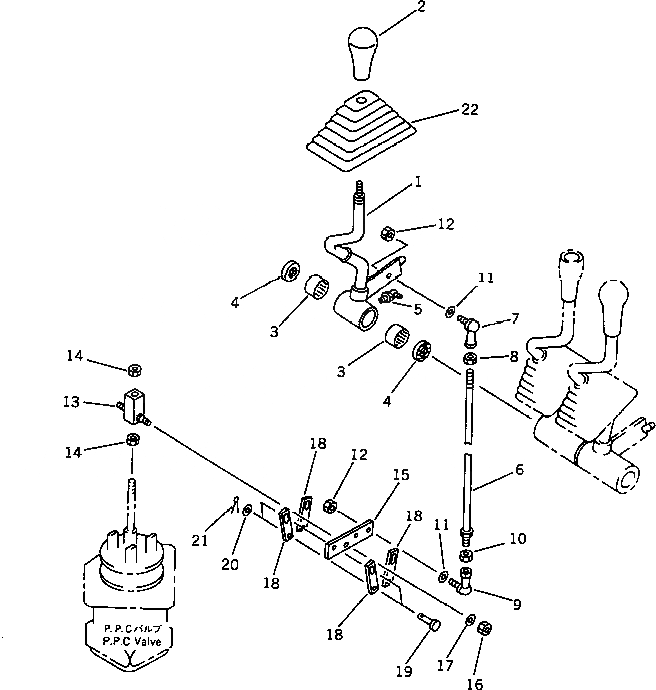 Схема запчастей Komatsu WA450-1 - УПРАВЛ. НАВЕСН. ОБОРУД. РЫЧАГ (ДЛЯ ЗАХВАТА БРЕВЕН)            (ДЛЯ SOUTHEAST ASIA)(№-) УПРАВЛ-Е РАБОЧИМ ОБОРУДОВАНИЕМ