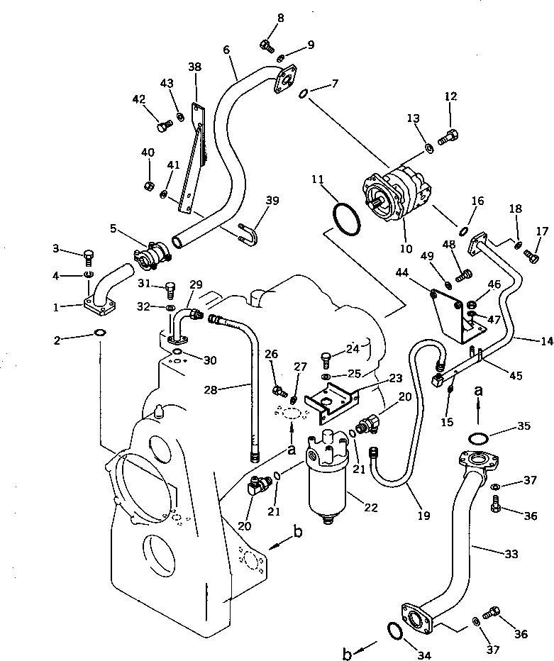 Схема запчастей Komatsu WA450-1 - ТОРКФЛОУ ТРУБЫ (/) (TBG/ABE СПЕЦ-Я.)(№-9999) СПЕЦ. APPLICATION ЧАСТИ
