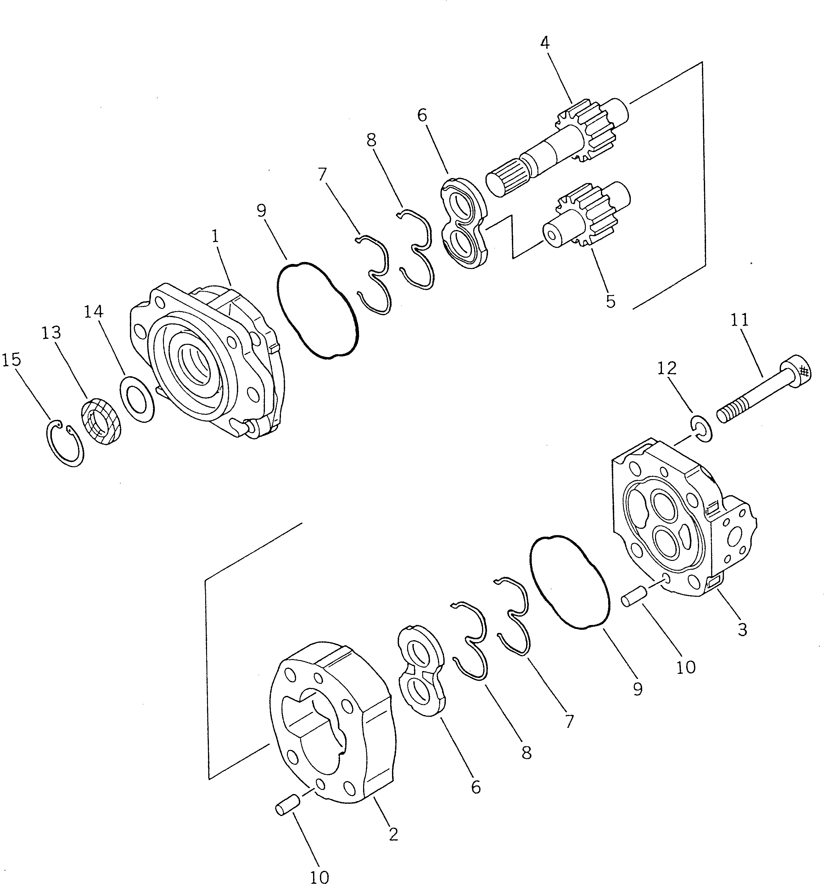 Схема запчастей Komatsu WA450-1 - ГИДРОТРАНСФОРМАТОР НАСОС ТРАНСМИССИЯ