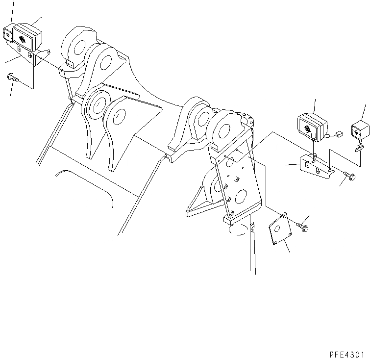 Схема запчастей Komatsu WA450-3 - ЭЛЕКТРИКА (ПЕРЕДН. ОСВЕЩЕНИЕ) КОМПОНЕНТЫ ДВИГАТЕЛЯ И ЭЛЕКТРИКА