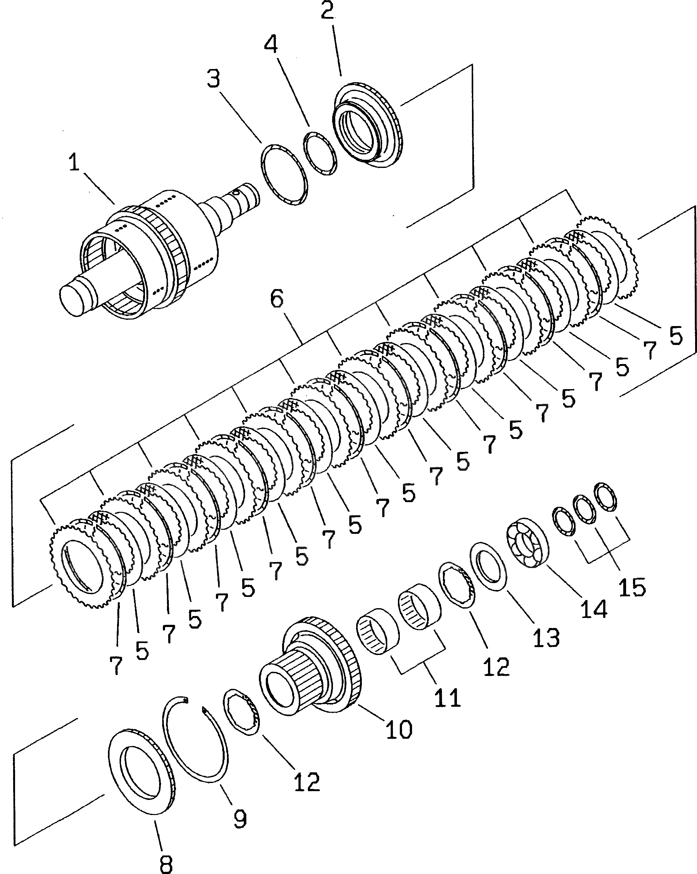 Схема запчастей Komatsu WA450-3 - ТРАНСМИССИЯ (РЕВЕРС МУФТА) СИЛОВАЯ ПЕРЕДАЧА