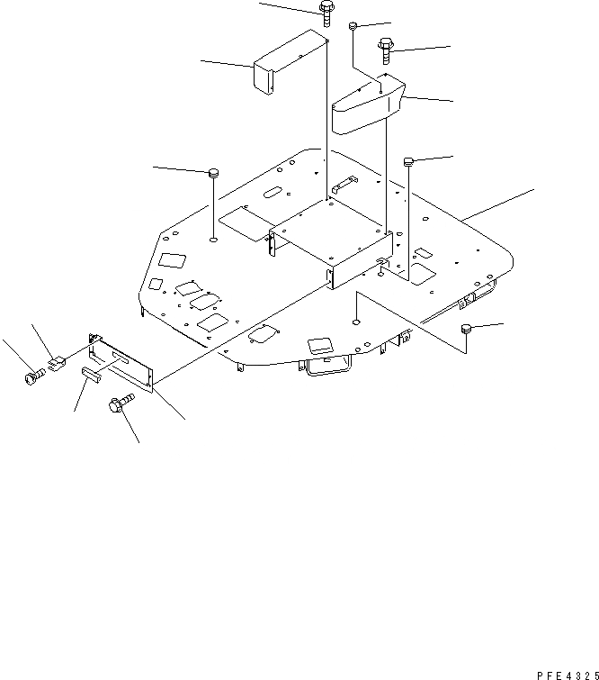 Схема запчастей Komatsu WA450-3 - ОСНОВН. КОНСТРУКЦИЯ РАМА И ЧАСТИ КОРПУСА