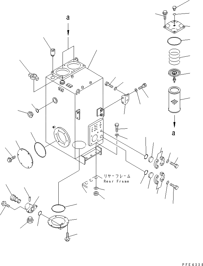 Схема запчастей Komatsu WA450-3 - ГИДР. БАК. УПРАВЛ-Е РАБОЧИМ ОБОРУДОВАНИЕМ