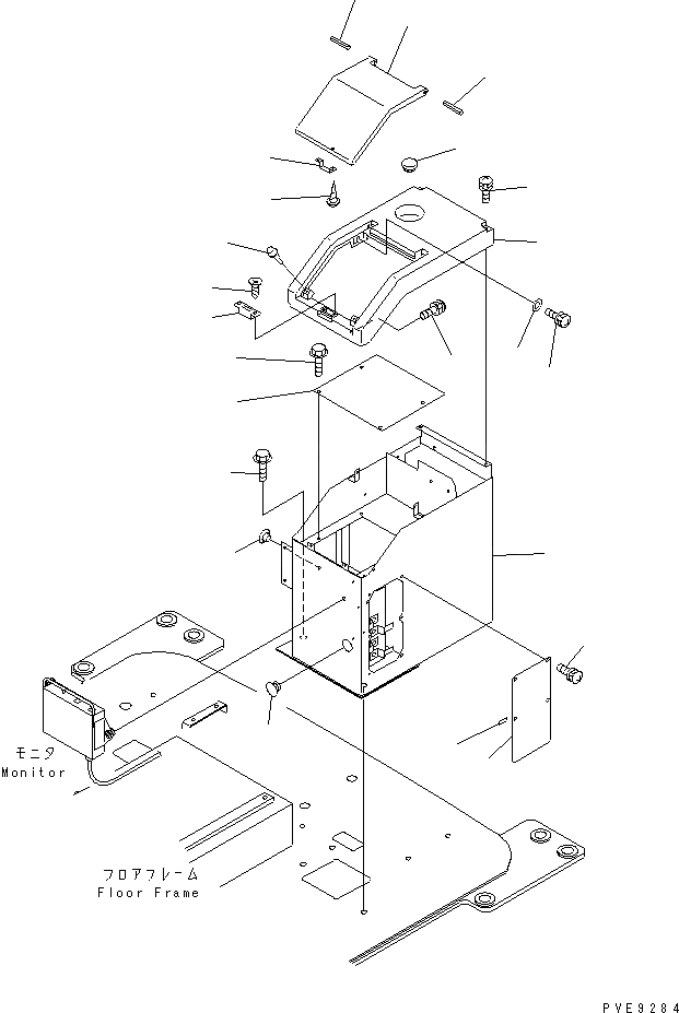 Схема запчастей Komatsu WA450-3 - КОНДИЦ. ВОЗДУХА И ОБОГРЕВАТЕЛЬ. КРЫШКА(ЛЕВ. КОНСОЛЬН. БЛОК)       (ТУННЕЛЬН. СПЕЦ-Я.¤ КЕРАМИЧ. ГЛУШИТЕЛЬ) КАБИНА ОПЕРАТОРА И СИСТЕМА УПРАВЛЕНИЯ