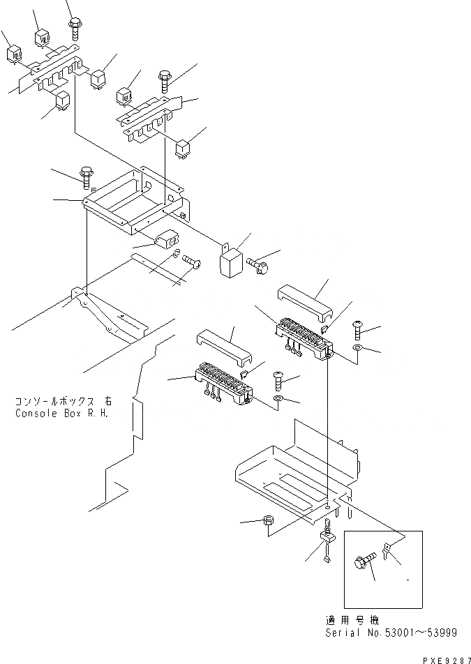 Схема запчастей Komatsu WA450-3 - ПОЛ Э/ПРОВОДКА (РЕЛЕ И ПРЕДОХРАНИТЕЛИ) (ТУННЕЛЬН. СПЕЦ-Я.) КАБИНА ОПЕРАТОРА И СИСТЕМА УПРАВЛЕНИЯ