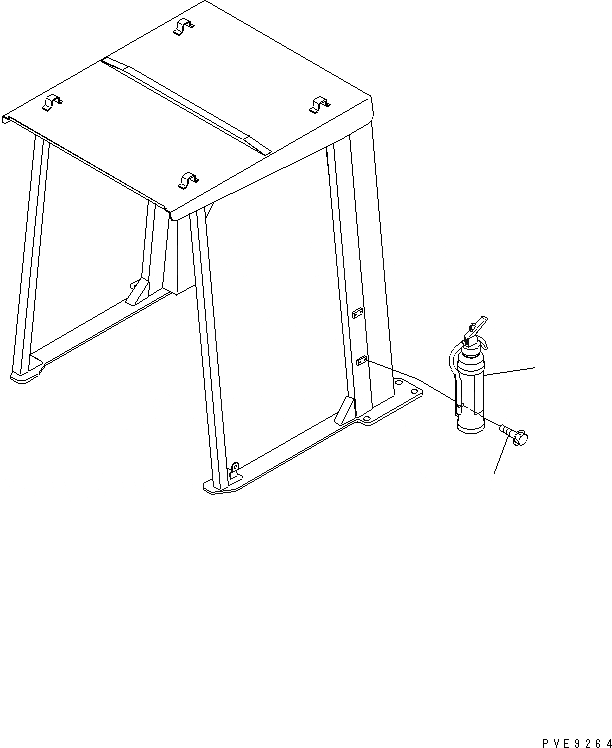 Схема запчастей Komatsu WA450-3 - ОГНЕТУШИТЕЛЬ (ТУННЕЛЬН. СПЕЦ-Я.) (КРОМЕ ЯПОН.)(№-) АКСЕССУАРЫ И ИНСТРУМЕНТ