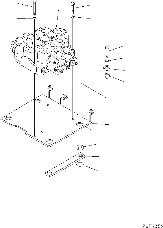 Схема запчастей Komatsu WA450-3A-TN - КОНТРОЛЬНЫЙ КЛАПАН РАБОЧ. ОБОРУДОВАНИЯ (КРЕПЛЕНИЕ КОНТРОЛЬНОГО КЛАПАНА) (С 3-Х СЕКЦИОНН.КЛАПАН) ГИДРАВЛИКА