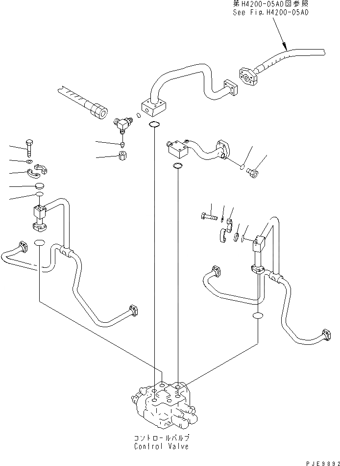 Схема запчастей Komatsu WA450-3A-TN - ГИДРОЛИНИЯ (БЕЗ ECSS)(№-) ГИДРАВЛИКА