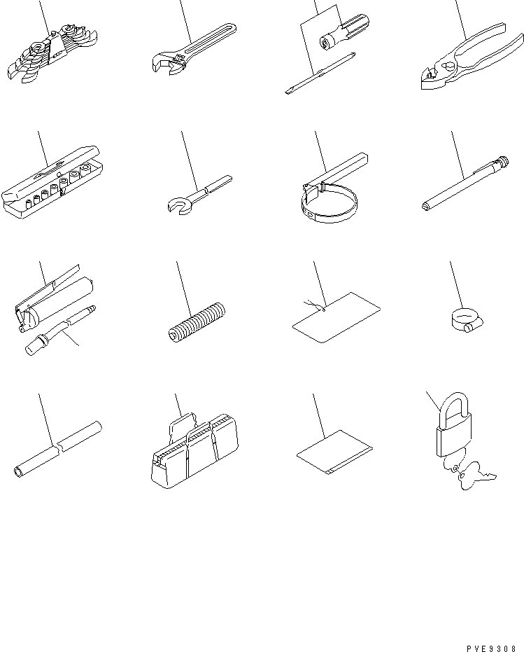 Схема запчастей Komatsu WA450-3A-TN - ИНСТРУМЕНТ (ТУННЕЛЬН. СПЕЦ-Я.) АКСЕССУАРЫ И ИНСТРУМЕНТ