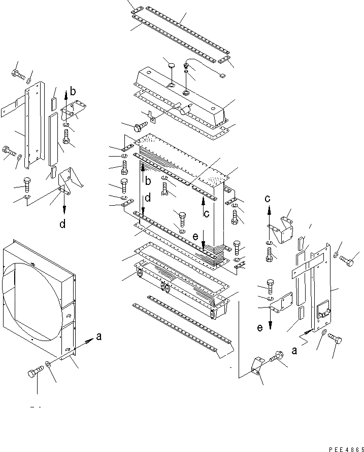Схема запчастей Komatsu WA450-3-H - РАДИАТОР (КОМПОНЕНТЫ РАДИАТОРА) СИСТЕМА ОХЛАЖДЕНИЯ