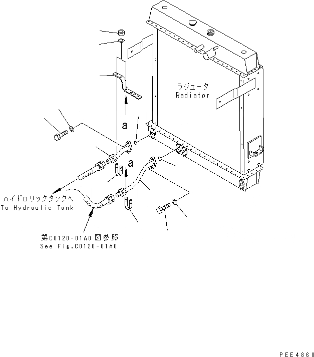 Схема запчастей Komatsu WA450-3-H - РАДИАТОР (ОХЛАЖДЕНИЕ СИСТЕМЫ ПОВОРОТА) СИСТЕМА ОХЛАЖДЕНИЯ