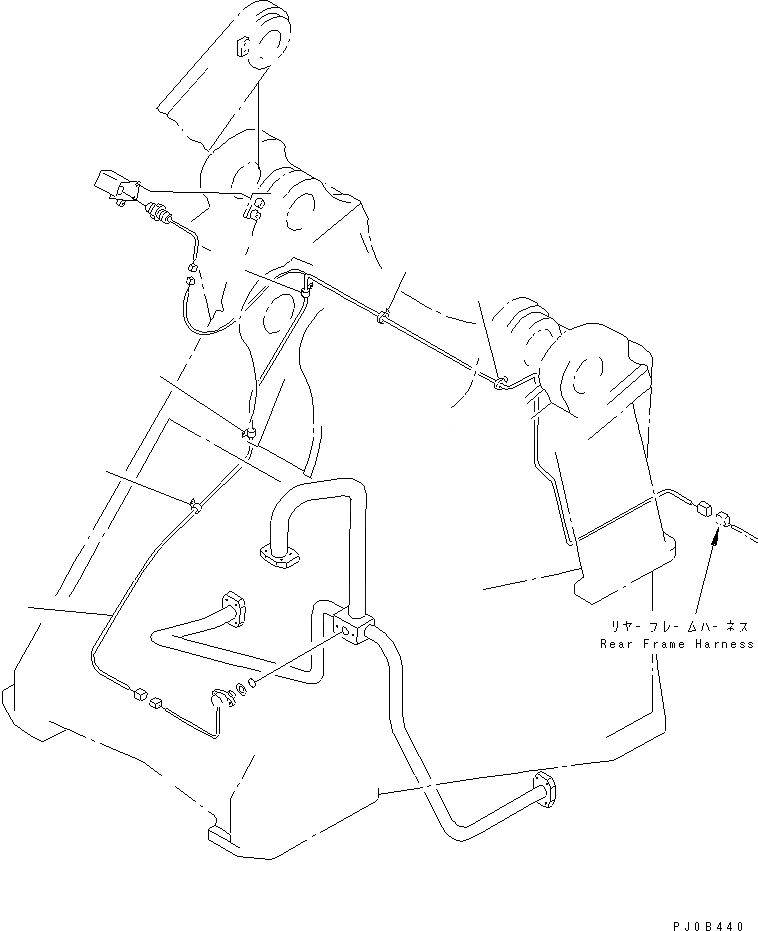 Схема запчастей Komatsu WA450-3-H - ЭЛЕКТРИКА (M.D.C. МОНИТОР ЛИНИЯ) (ПЕРЕДН. РАМА) ЭЛЕКТРИКА