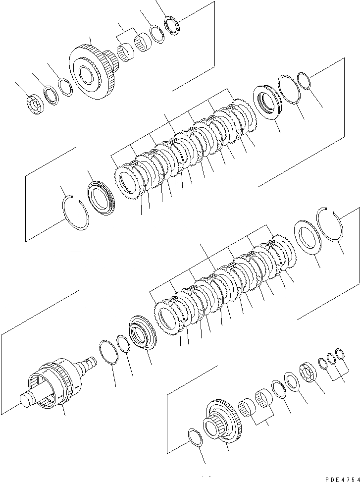 Схема запчастей Komatsu WA450-3-H - ТРАНСМИССИЯ (3-Я И 4-Я МУФТА) ТРАНСМИССИЯ