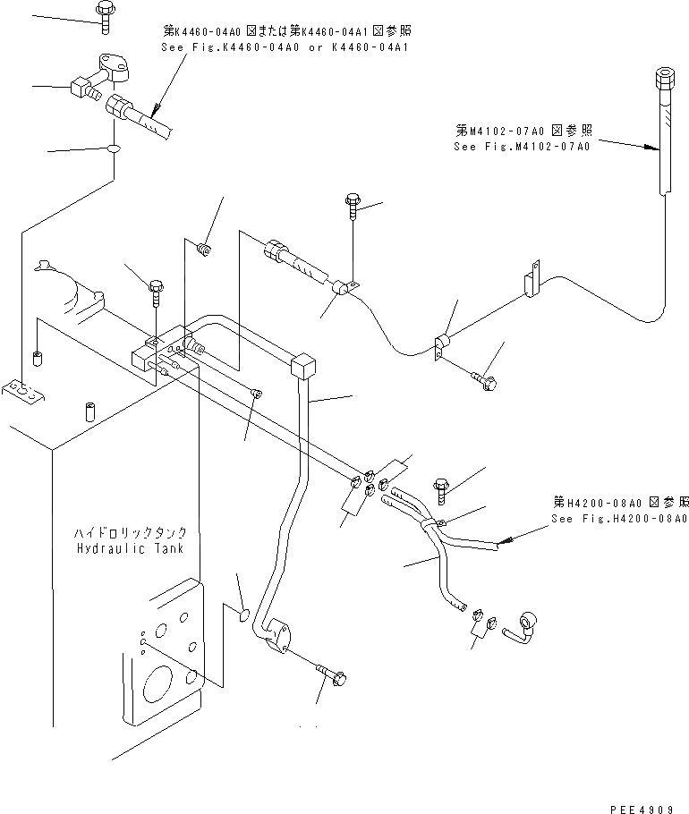 Схема запчастей Komatsu WA450-3-H - ГИДР. БАК. (ВОЗВРАТН. ЛИНИЯ КЛАПАНА РРС И КЛАПАНА ТОРМОЗОВ) ГИДРАВЛИКА