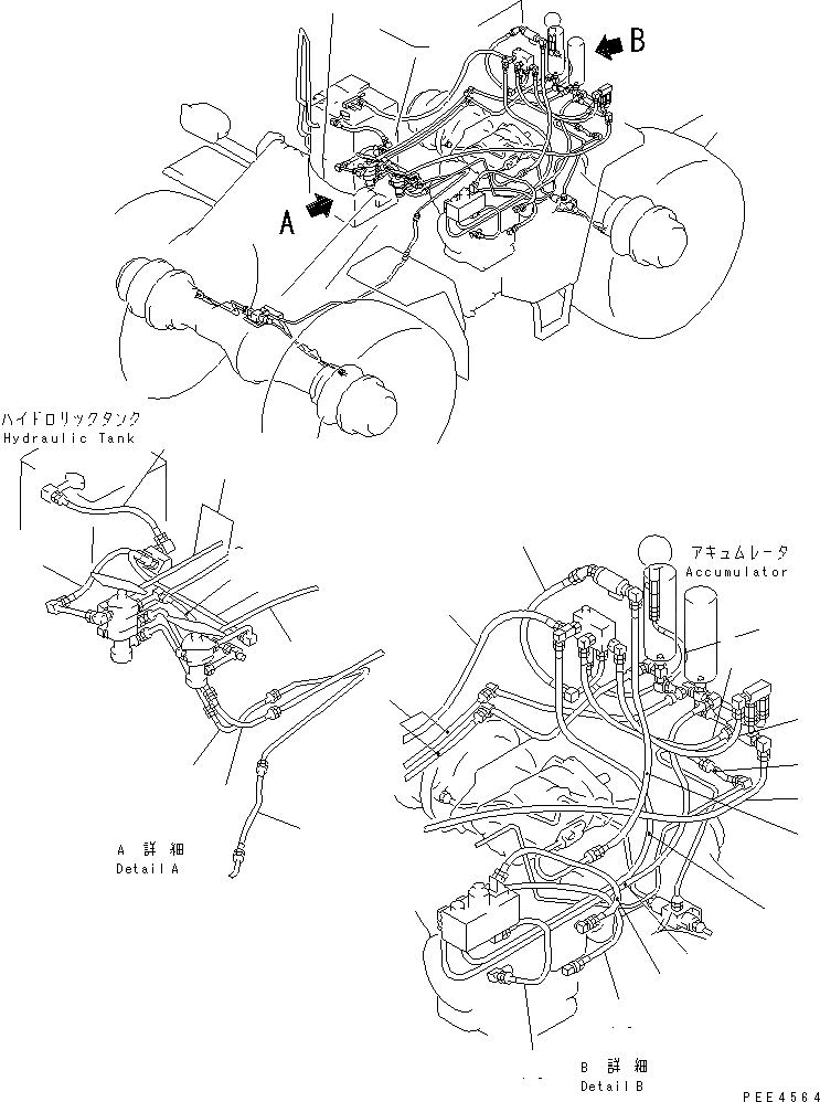 Схема запчастей Komatsu WA450-3-H - ЧАСТИ ДЛЯ ПЕРИОДИЧ. ЗАМЕНЫ (/) (ТОРМОЗ. ШЛАНГИ) КАТАЛОГИ ЗЧ