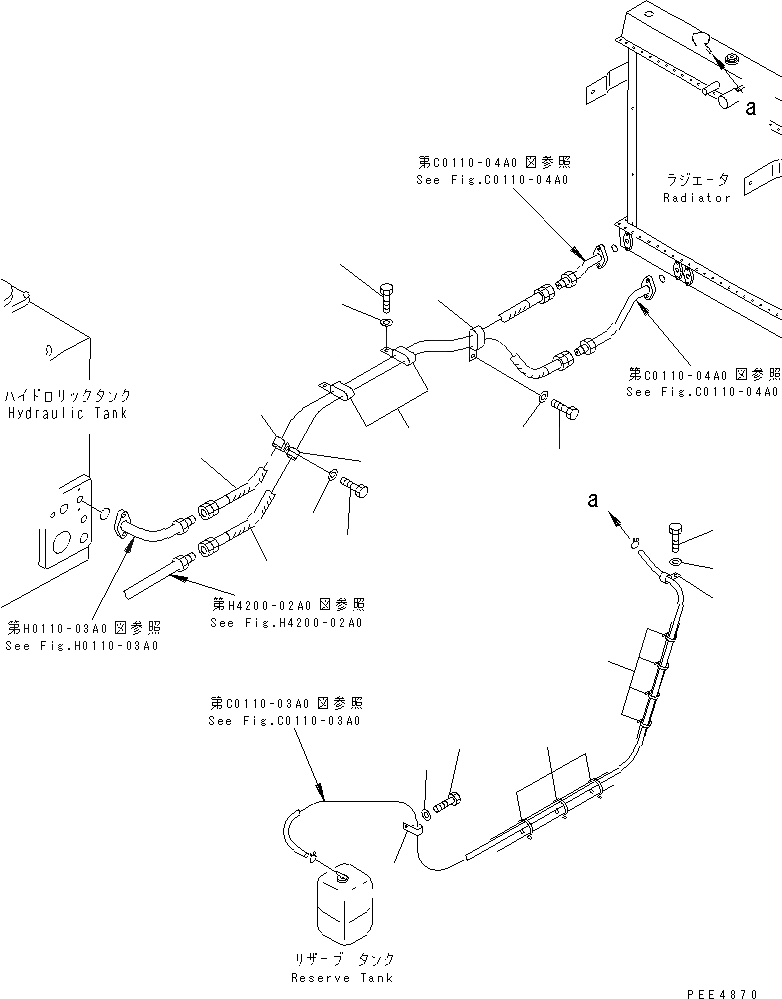 Схема запчастей Komatsu WA450-3A - ЛИНИЯ ОХЛАЖДЕНИЯ (СИСТЕМА ПОВОРОТА И СИСТЕМА ТРУБ. РАДИАТОРА) СИСТЕМА ОХЛАЖДЕНИЯ