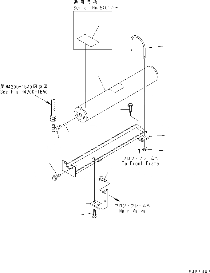 Схема запчастей Komatsu WA450-3A - ГИДРОЛИНИЯ (АККУМУЛЯТОР)(№-) ГИДРАВЛИКА