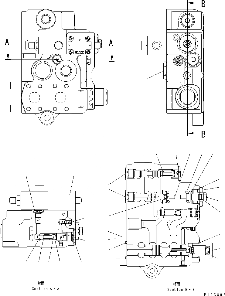 Схема запчастей Komatsu WA450-3A - КЛАПАН ECSS(№-) ГИДРАВЛИКА